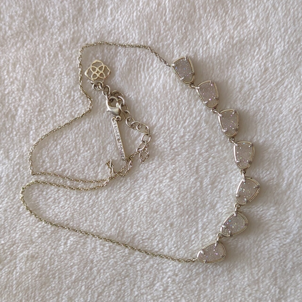 Kendra Scott Susanna Iridescent Drusy and Gold Necklace - Picture 5 of 11